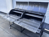 Moss Grills Double Barrel Custom BBQ Grill with Double Firebox - 202
