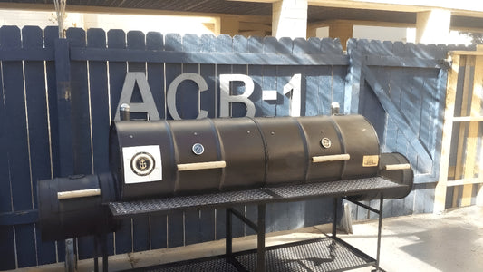 Moss Grills Double Barrel Custom BBQ Grill with Double Firebox - 202