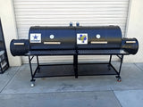 Moss Grills Double Barrel Custom BBQ Grill with Double Firebox - 202