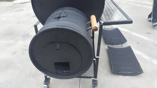 Moss Grills Double Barrel Custom BBQ Grill with Single Smoke Box - 203