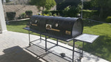 Moss Grills Double Barrel Custom BBQ Grill with Single Smoke Box - 203