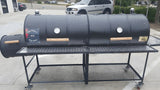 Moss Grills Double Barrel Custom BBQ Grill with Single Smoke Box - 203