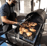 Moss Grills Joeys Ranch Style Barbecue Grill / 55 Gal Barrel Smoker + Open Ranch Grill / Residential or Commercial - 208