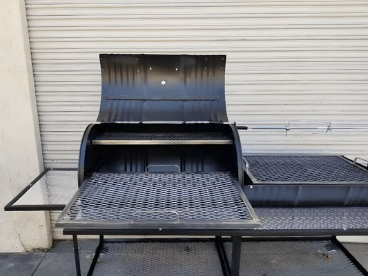 Moss Grills Ranch Style Custom BBQ Grill Smoker / Charcoal, Rotisserie - 206