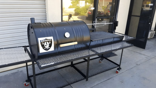 Moss Grills Ranch Style Custom BBQ Grill Smoker / Charcoal, Rotisserie - 206