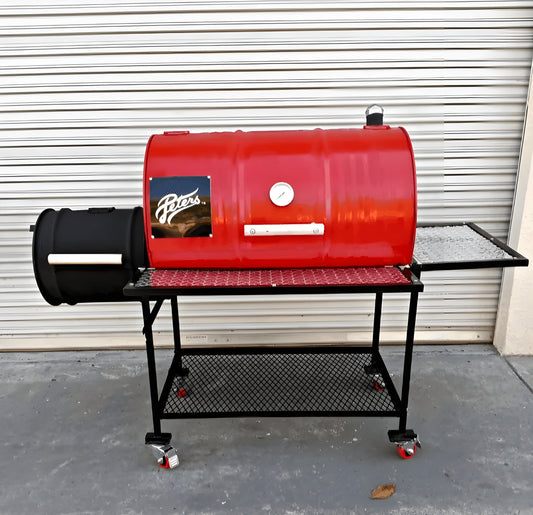 Moss Grills Red Hot Barbecue Smoker with Offset Firebox Grill - 101-1