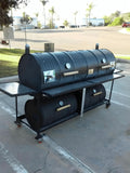 Moss Grills Queen Quad Custom Barrel Grill & Smoker - 401