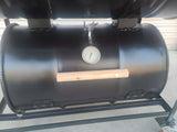 Moss Vertical Single Barrel Smoker - with Lower Firebox -108