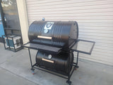 Moss Vertical Single Barrel Smoker - with Lower Firebox -108
