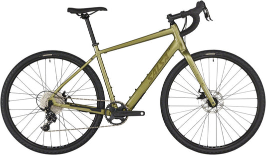 Salsa NEW Salsa Confluence Drop Bar Apex 1 Gravel Ebike - 700c, Aluminum, Avocado Green - 210000055559