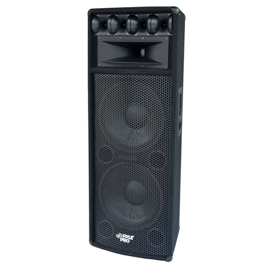 Pyle 1600W Outdoor 7 Way PA Loud-Speaker Cabinet with Dual 12" Woofers (2 Pack) - 218424