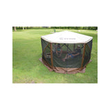CLAM Quick-Set Pavilion Camper 12.5' x 12.5' Shelter, Brown w/Rain Fly Tarp, Tan - 149354