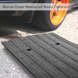 Pyle PCRBDR23 Car/Truck Curbside Driveway Ramp Threshold Bridge Track (6 Pack) - 218445