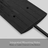Pyle Car/Truck Rubber Curbside Driveway Ramp Threshold Bridge Track (4 Pack) - 221456