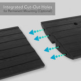 Pyle PCRBDR23 Car/Truck Curbside Driveway Ramp Threshold Bridge Track (6 Pack) - 218445