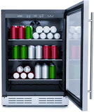 Elica -  Single Door, Single Zone, Beverage Center, 23 7/16" W x 22 7/16" D x 33-34" H, 4.8 cu/ft   - Undercounter Refrigerator-EBS51SS1