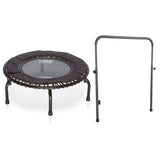 JumpSport 250 Fitness Rebounder Mini Trampoline & Handle Bar Accessory, Black - 250098