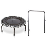 JumpSport 350 Indoor 39-Inch Mini Trampoline and Handle Bar Accessory, Black - 250101