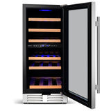 Costway Wine Cooler with Temperature Memory Dual Zone 30-Bottle Capacity New - FP10125US-SL