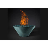 Slick Rock Concrete Ridgeline Conical Fire Bowl with Electronic Ignition - KRL22CEING