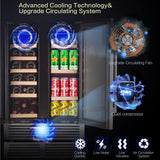 BODEGAcooler 24" Wine and Beverage Cooler Dual Zone 19 Bottles and 57 Cans
