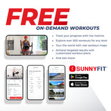 iDeal Sunny Health & Fitness Smart Premium Extra Long Stride Length Programmable Electro-Magnetic Elliptical - SF-E3889SMART