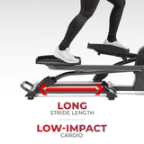 iDeal Sunny Health & Fitness Smart Premium Extra Long Stride Length Programmable Electro-Magnetic Elliptical - SF-E3889SMART