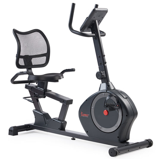 iDeal Sunny Health & Fitness Smart Magnetic Heavy Duty Recumbent Bike with 350LB Weight Capacity - SF-RB424002