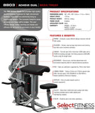 TKO Strength Dual Bicep/Tricep Cable Machine - 8803