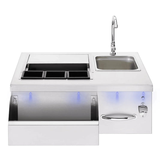 TrueFlame 30 Lighted Beverage & Prep Station - TF-BC-30L