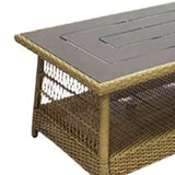 Four Seasons Courtyard Positano 40" x 26" Outdoor Wicker Coffee Table, Brown - 396089