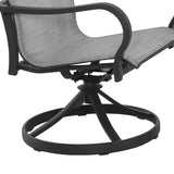 Four Seasons Courtyard Palermo 3 Piece Aluminum Bistro Set with Swivel Rockers - 396092