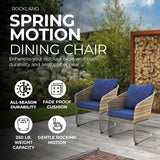 Four Seasons Courtyard Rockland Spring Motion Dining Chairs, Brown, Set of 2 - 396103