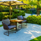 Four Seasons Courtyard Adelaide Set of 2 C Spring Cushioned Dining Chairs, Blue - 396132