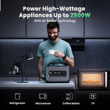 Ugreen 2400W Portable Power Station, 2048Wh, 2x 200W Solar Panels