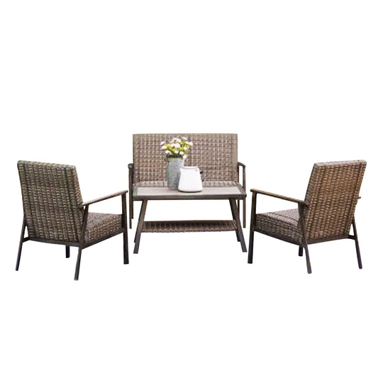 Four Seasons Courtyard Nantucket 4 Piece All Weather Deep Seating Patio Set - 396127
